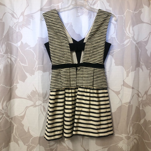 BCBGMaxAzria Striped Peplum Mini Dress - Picture 4 of 4